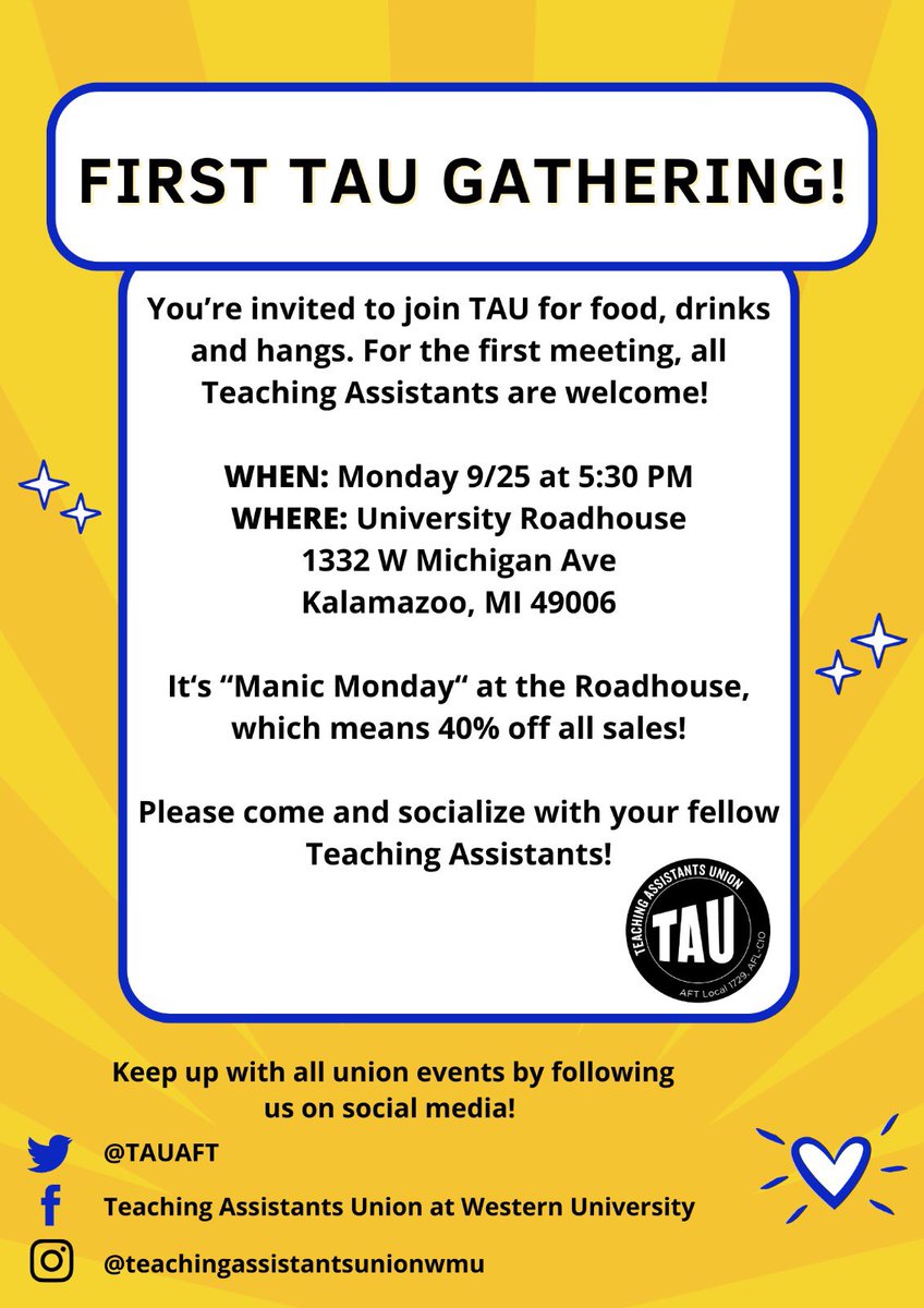 Come out, let’s link up as fellow TAs