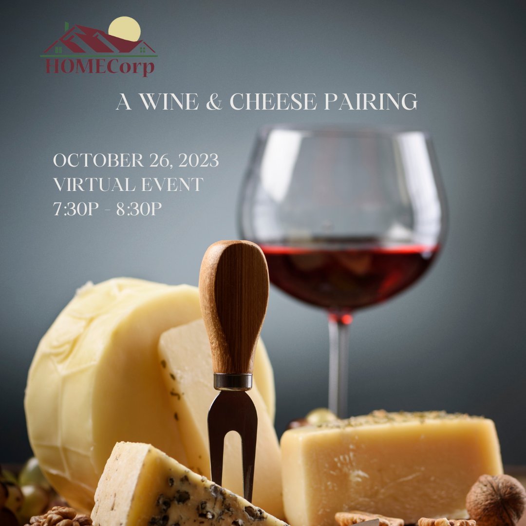 HOMECorp1's tweet photo. It’s time for the annual HOMECorp Wine and Cheese Tasting! This year, all of the money raised will be going directly towards making essential repairs on our properties for the upcoming cold months. 
Event is virtual, More info here: https://t.co/niIOLh0oby #nobabysitterneeded https://t.co/ZCF6MABtCH