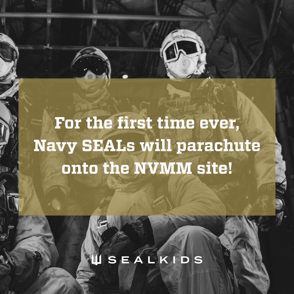 sealkids's tweet photo. Witness history!! Join us in Columbus, Ohio at the National Veterans Memorial and Museum to witness Navy SEAL parachute jumpers descend upon the museum for the first time ever! Learn more about the event at the link in our bio! 

#ColumbusSalutetoSEALKIDS #nonprofit #SEALKIDS https://t.co/sJfAm8G2WM