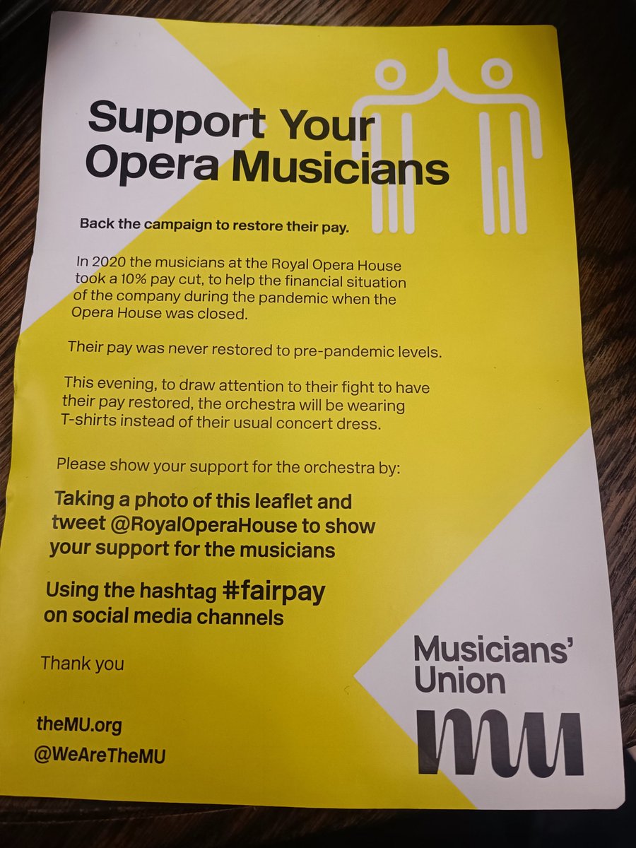 KatPangalos's tweet photo. @RoyalOperaHouse We support #fairpay for your fantastic musicians! @WeAreTheMU https://t.co/CEuE0BCm1T