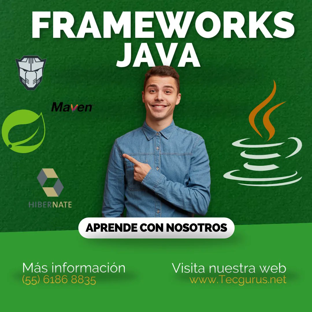 tecgurusnet's tweet image. ¡Explora el poder de los frameworks Java hoy mismo! 🚀
30 Horas de curso on line🕖
Beneficios:
☑️Clase muestra
☑️Diploma
☑️Acceso a biblioteca
☑️Diploma
Iniciamos este 7 de Octubre🗓️
¡No te quedes fuera!
Contactanos buff.ly/3RjfIHL
#Java #FrameworksJava