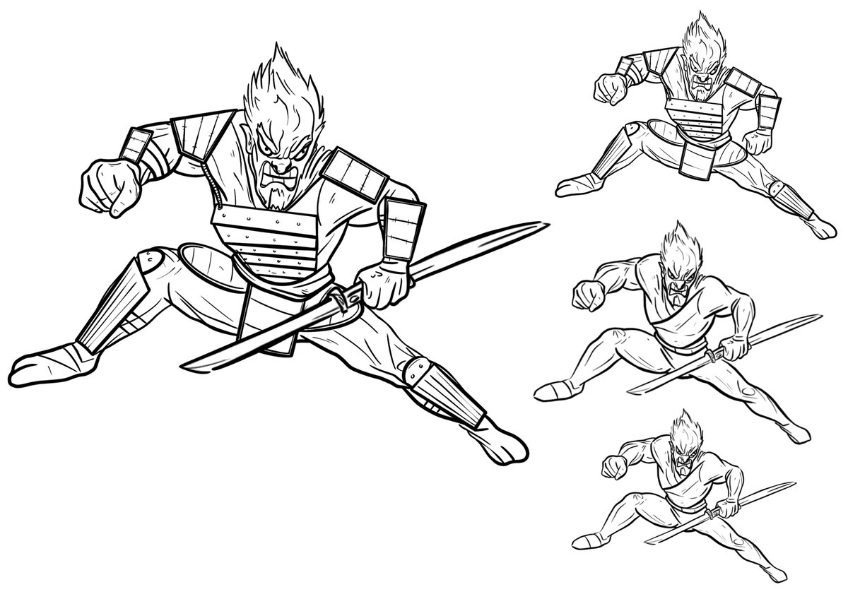 yokai_kingdom's tweet image. Sketch testing figures for stances and movement ✍️
What do we think of these drafts gang? 🤔

#conceptart #sketch #illustration #gameart #doodle