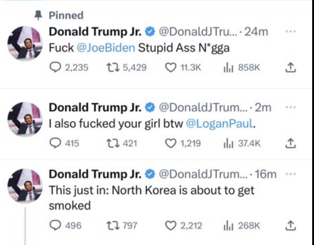 jakeshieldsajj's tweet photo. Trump Jr. is the on-fire https://t.co/eISNzOJ4TG