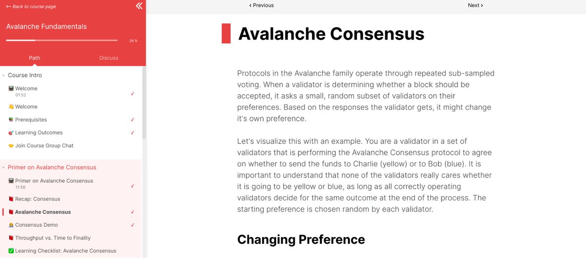 AvaxDevelopers's tweet image. The Avalanche Fundamentals course offers an extensive overview of Avalanche Consensus, and how Virtual Machines can be used to create optimized blockchain solutions. 

While this course is for those with some blockchain experience, no coding experience is necessary.