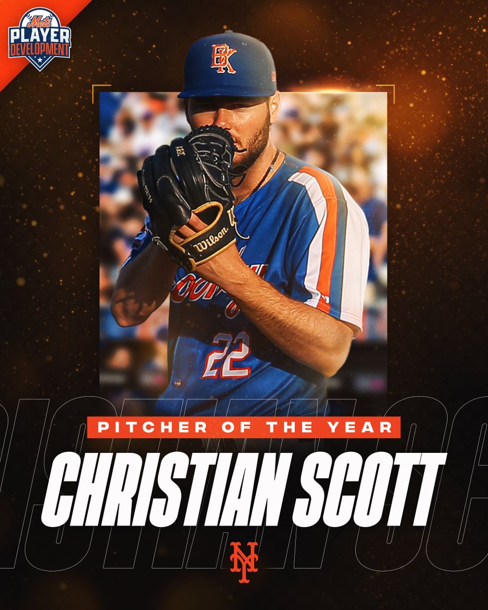 Your 2023 @Mets Minor League Pitcher of the Year: @chscott8! 👊