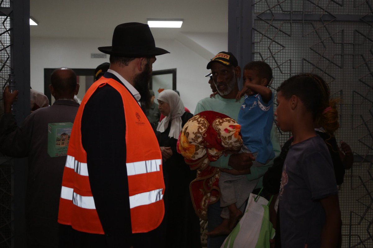 In Marrakech providing Meals to Displaced Individuals in Temporary Shelter Auditoriums 🍲 #CommunitySupport #TogetherStrong"