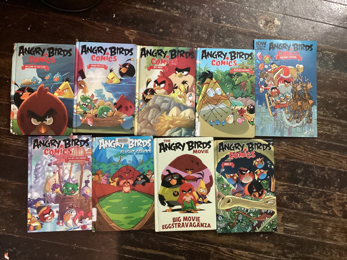 TiffanyArtist56's tweet photo. (1/2) Requested by EmilyBiggestAngryBirdsFan on Discord, here's my #AngryBirds book collection!
COLLECTION VIDEO: https://t.co/xAGx5DaChP
#angrybirdsmovie #angrybirdsclassic #AngryBirdsComics #angrybirdsstella #angrybirdsstarwars #books #bookcollection #amazingalex https://t.co/TYFo5amPfM