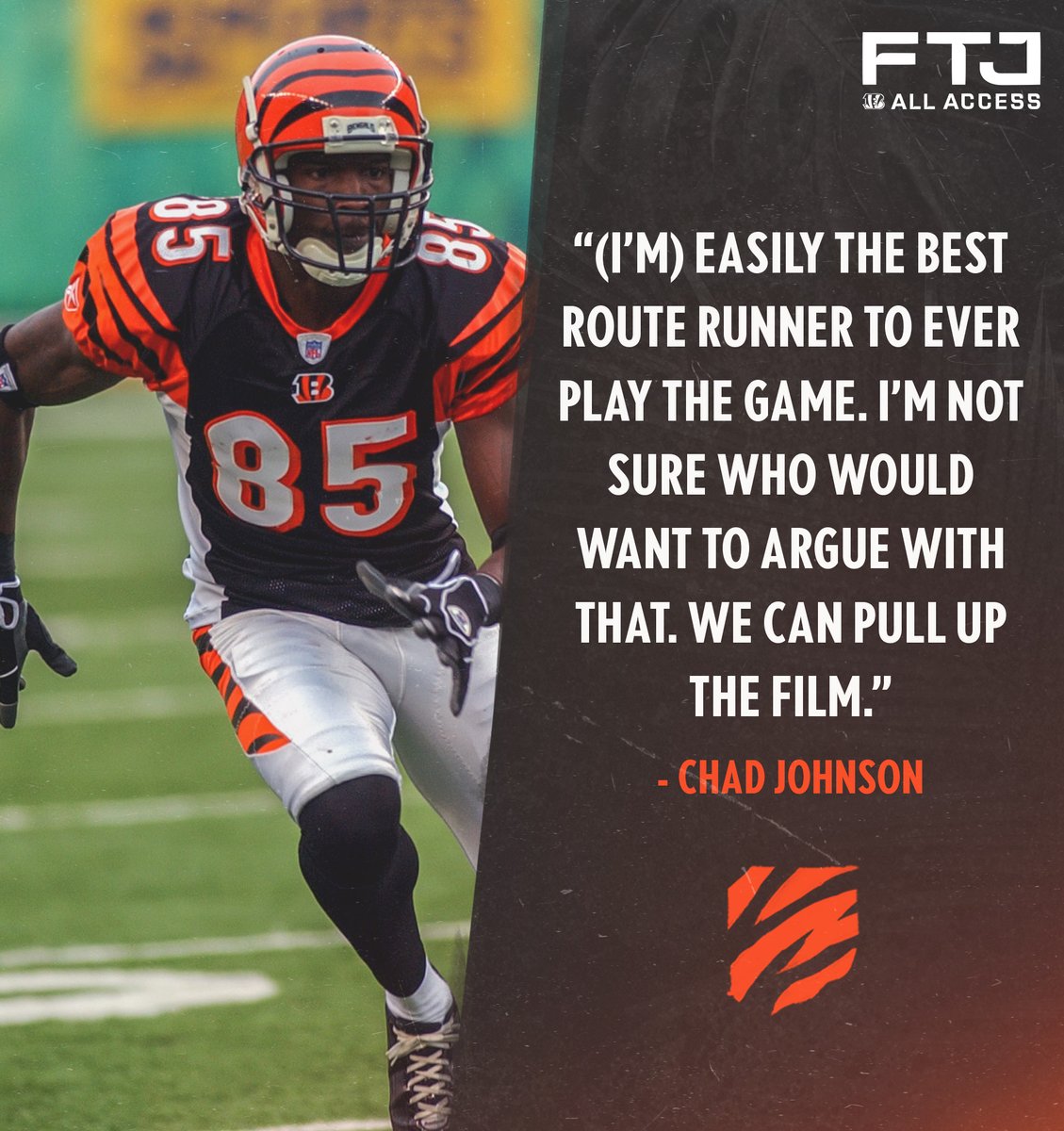 Bengals's tweet photo. .@ochocinco, one of the best.

🎥: https://t.co/oWcdXpJgLr https://t.co/aS2tzQBHvY