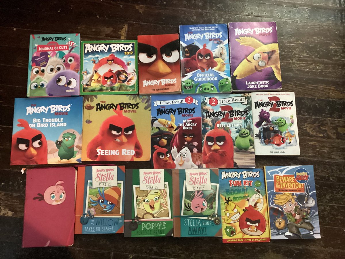 TiffanyArtist56's tweet photo. (1/2) Requested by EmilyBiggestAngryBirdsFan on Discord, here's my #AngryBirds book collection!
COLLECTION VIDEO: https://t.co/xAGx5DaChP
#angrybirdsmovie #angrybirdsclassic #AngryBirdsComics #angrybirdsstella #angrybirdsstarwars #books #bookcollection #amazingalex https://t.co/TYFo5amPfM