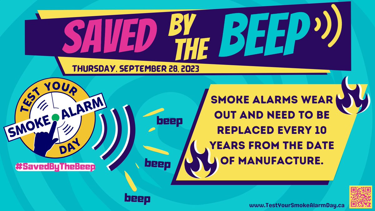 Remember, only working #SmokeAlarmsSaveLives 

Don't forget to be #SavedByTheBeep. Test Your Smoke Alarm Day is coming soon, Sep 28. 

#firesafety #lifesafety #publicsafety #fireservice #ontario