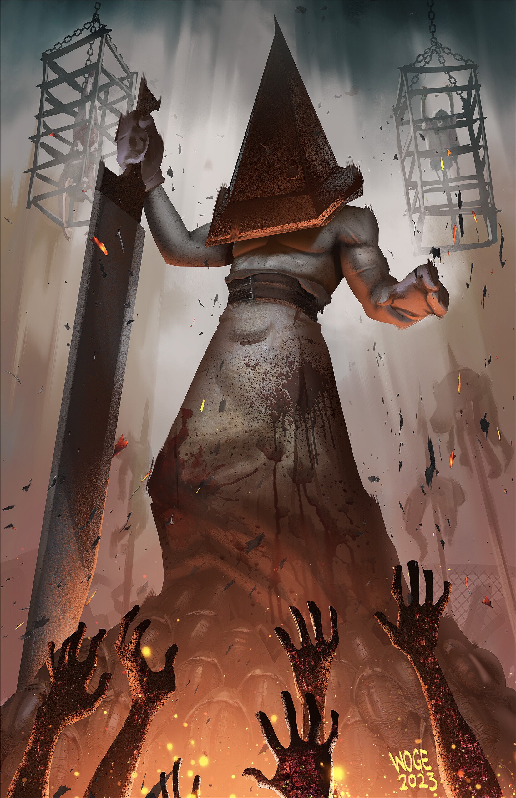 Fan-Art] [OC] I made a Pyramid Head : r/silenthill