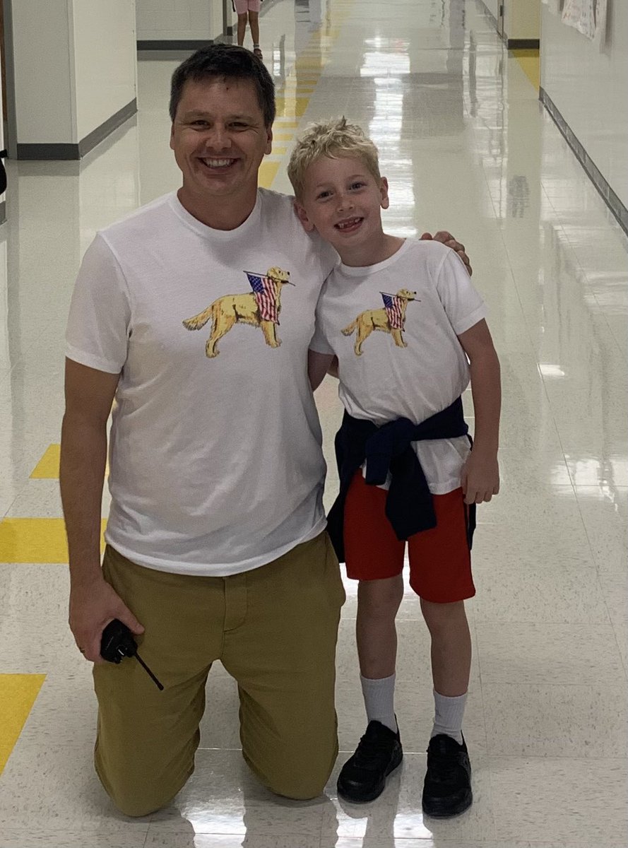 Last week I mentioned that I have this shirt. Yesterday this first grade friend asked me to dress like him today. The smile on his face was was 💯worth it. #firstgradefun #relationshipsmatter #IlluminateLearning @ConnMagnet