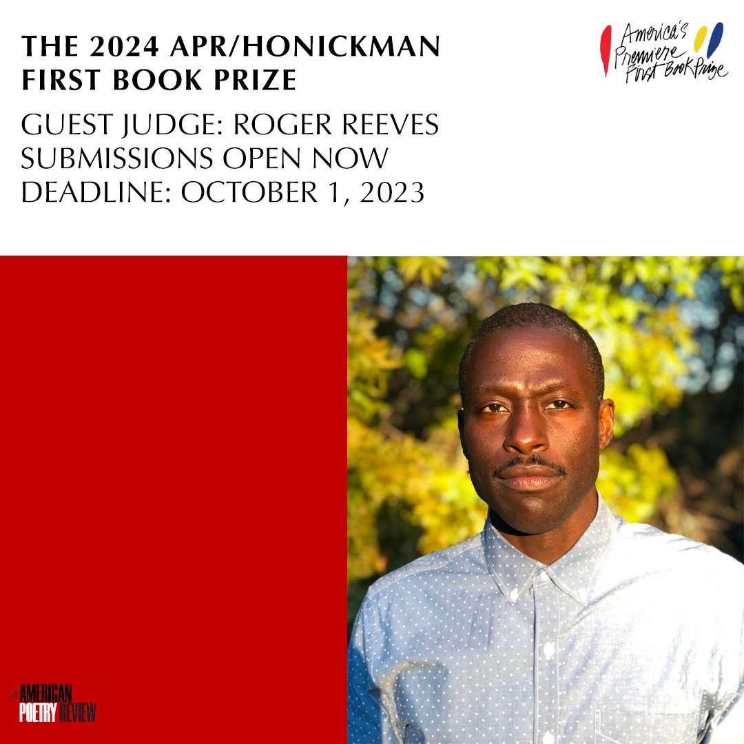 ⌛ Submissions due Oct. 1! ⌛ By 'Honickman Season,' we mean that it's time to shoot your shot for the 2024 Honickman First Book Prize, judged this year by Roger Reeves! More info & submissions here: loom.ly/W7sAyTU