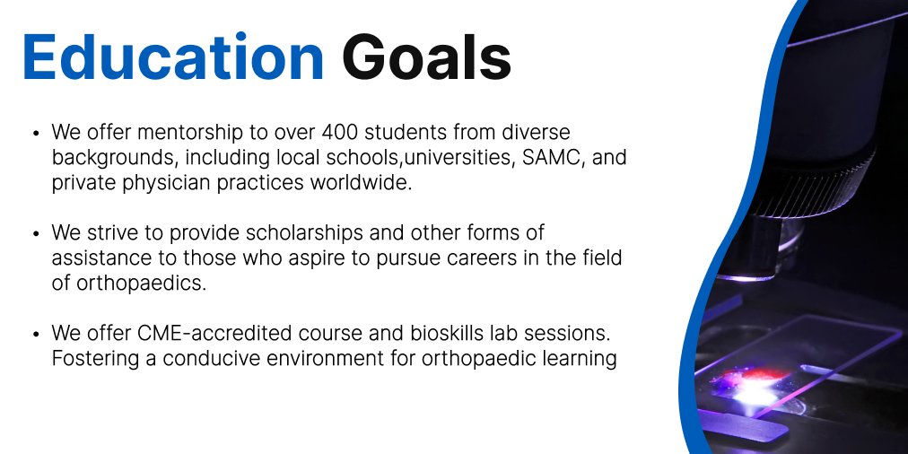 The Burkhart Research Institute for Orthopaedics (BRIO) is proud to offer mentorship to over 400 students from diverse backgrounds, including local schools,universities, SAMC, and private physician practices worldwide.

For more information visit: brioresearch.org