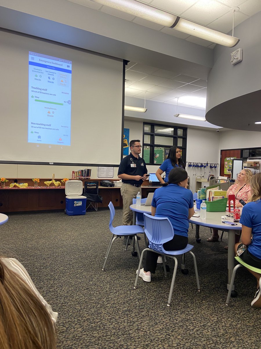 EECounselor's tweet photo. So thankful to @LewisvilleISD Safety & Security Cameron Davis for an excellent presentation! Great teaching and willingness to roll with our questions!
@IndependenceES #ieslearns https://t.co/8swVWrPftE