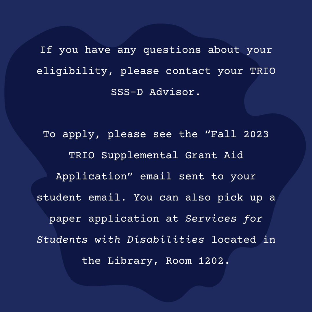 fs_sssd's tweet photo. Hello TRIO SSS-D students!

The Fall 2023 SGA application is now available for eligible students! For more information on how to to apply, check your student email. The deadline to submit your application is Tuesday, October 3rd.

#TRIOfam #FresnoState #StudentSupportServices https://t.co/INMCLd0lm4