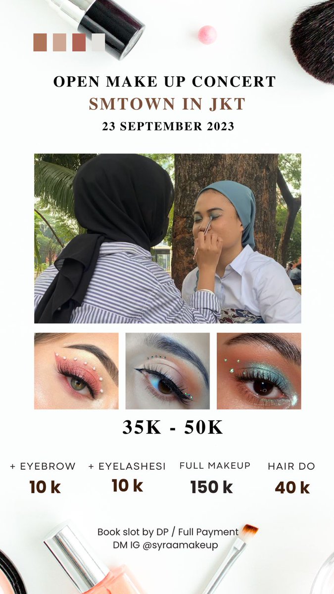 MBAPALUGADA's tweet photo. sebenernya ini kuota-nya udah mepet banget🥲🥲

tapi gapapa buat eye makeup kita masih bisa tampung nih! yuk mending cepetan booking sebelum keduluan yang lain!!

bookingnya kesini: https://t.co/DdkIoRFF0e

#SMTOWN_LIVE_2023_SMCU_PALACE_JAKARTA #SMTOWN2023 #SMTOWNinJakarta2023 https://t.co/CKCOrUWuQq