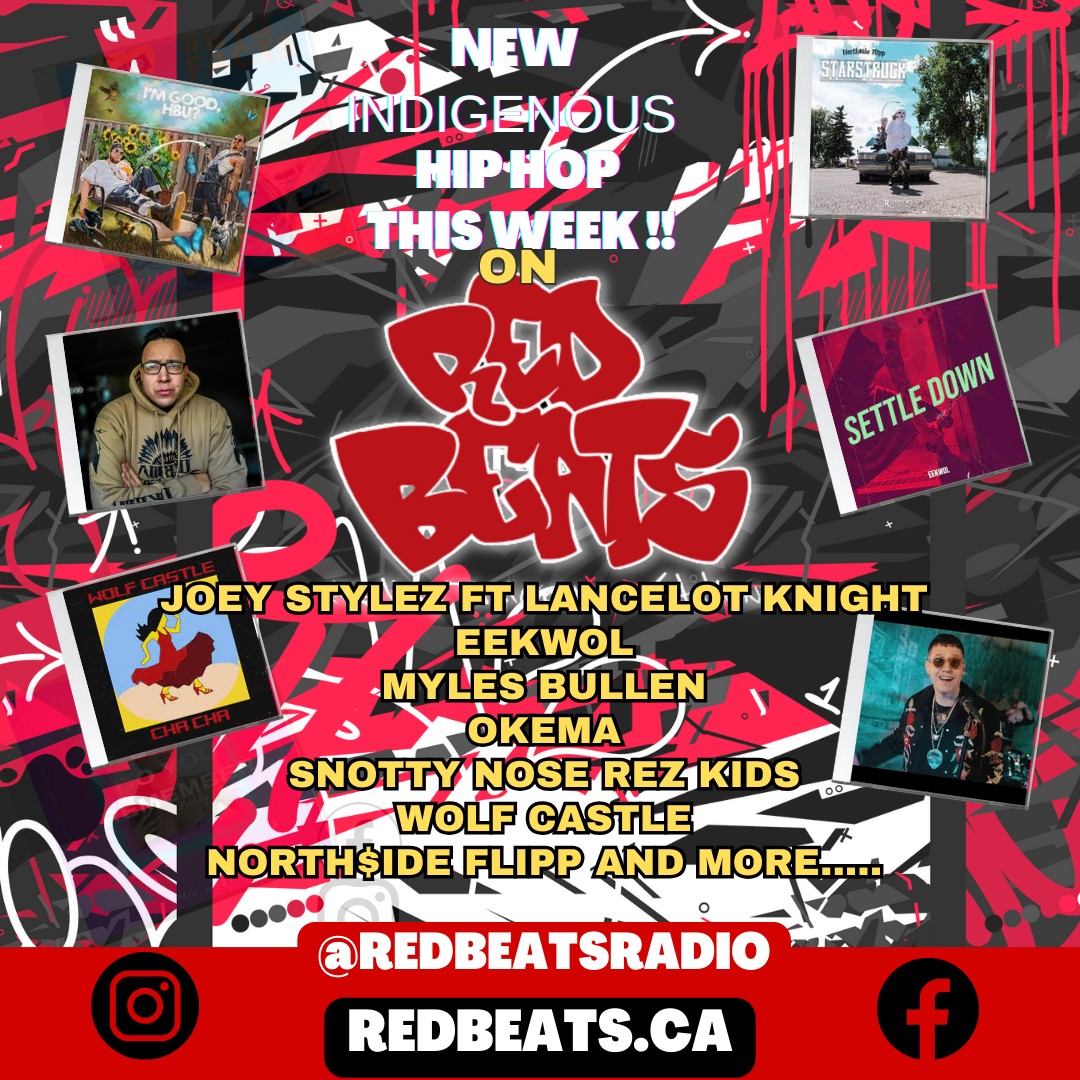 RedBeatsRadio's tweet photo. NEW #indigenoushiphop this week on Red Beats Radio 

TUNE IN 24/7 for #indigenous Hip Hop #Canada https://t.co/dzQISSfz6h