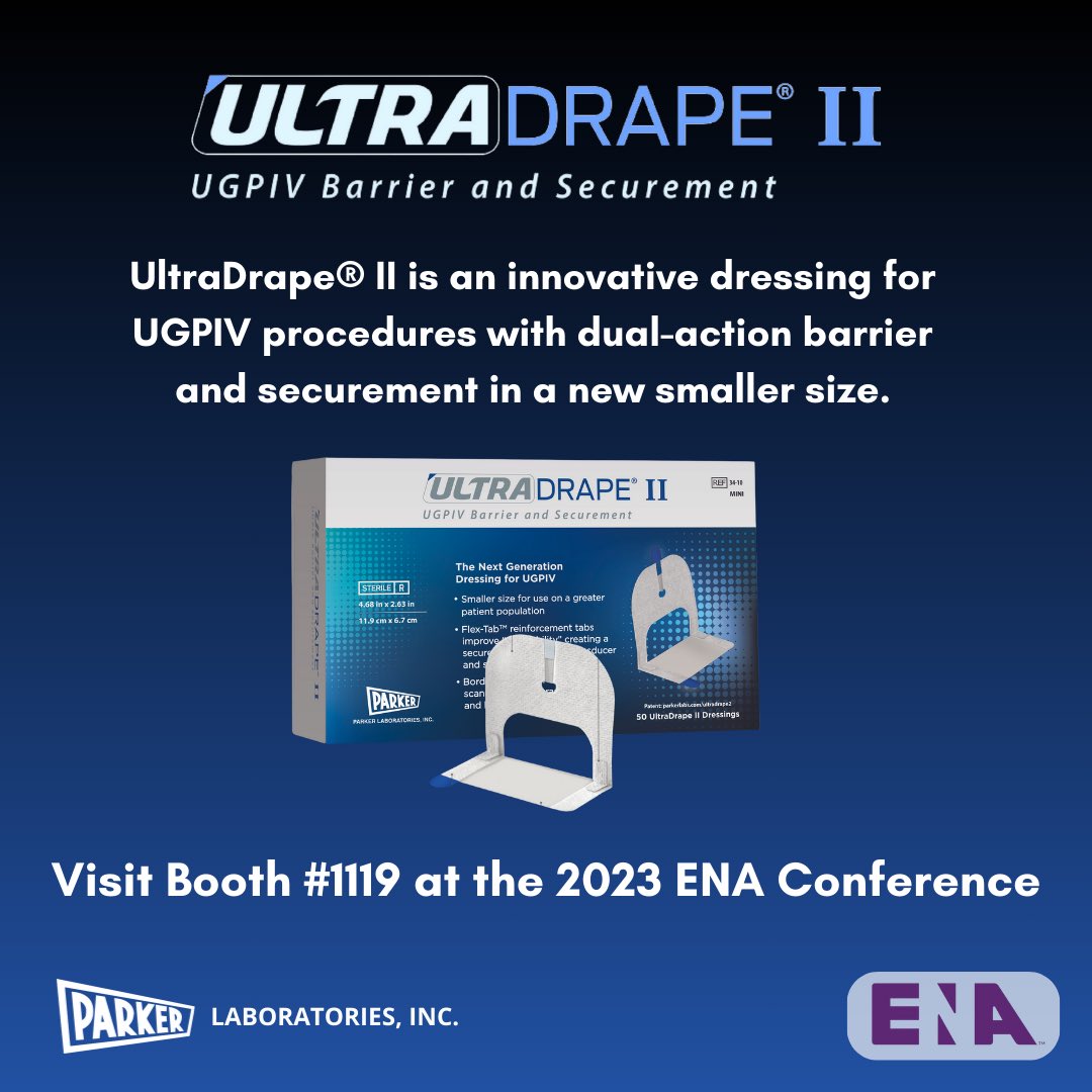 ParkerLabs's tweet photo. #ParkerLabs is heading to the #ENA2023 Conference to introduce two solutions in ultrasound procedures: UltraDrape® II and Tristel ULT™! 

Join us at Booth #1119. @ENAorg @TristelAmerica 

For more info:
https://t.co/PnsyT9QvwD 
https://t.co/pjGkUcPhRd

#UltraDrapeII #TristelULT https://t.co/binqfu9owy