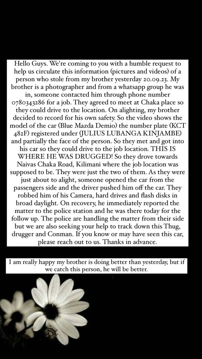 biggmammaaaaaaa's tweet photo. Please RT ! I have seen Twitter work for other people humble request to help us circulate this information of a person who stole from my brother yesterday 20.09.23. He  is a photographer and from a whatsapp group he was in, someone contacted him through phone number https://t.co/WIpC1HH0LX