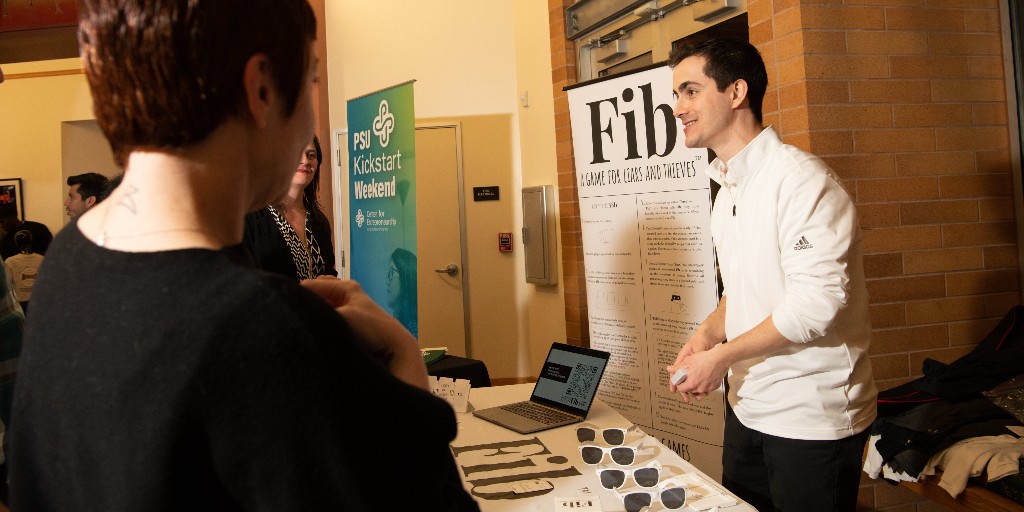 PSU alum Adam Stockman breathes entrepreneurship. Former PSU entrepreneurship club president and alum of The Cube incubator, Adam's played a major role for the CE. Adam gets ready to launch his Kickstarter on September 26th for his New game @Fib_games ! <a href="/PSU_Foundation/">PSU Foundation</a> <a href="/TiEoregon/">TiEOregon</a>