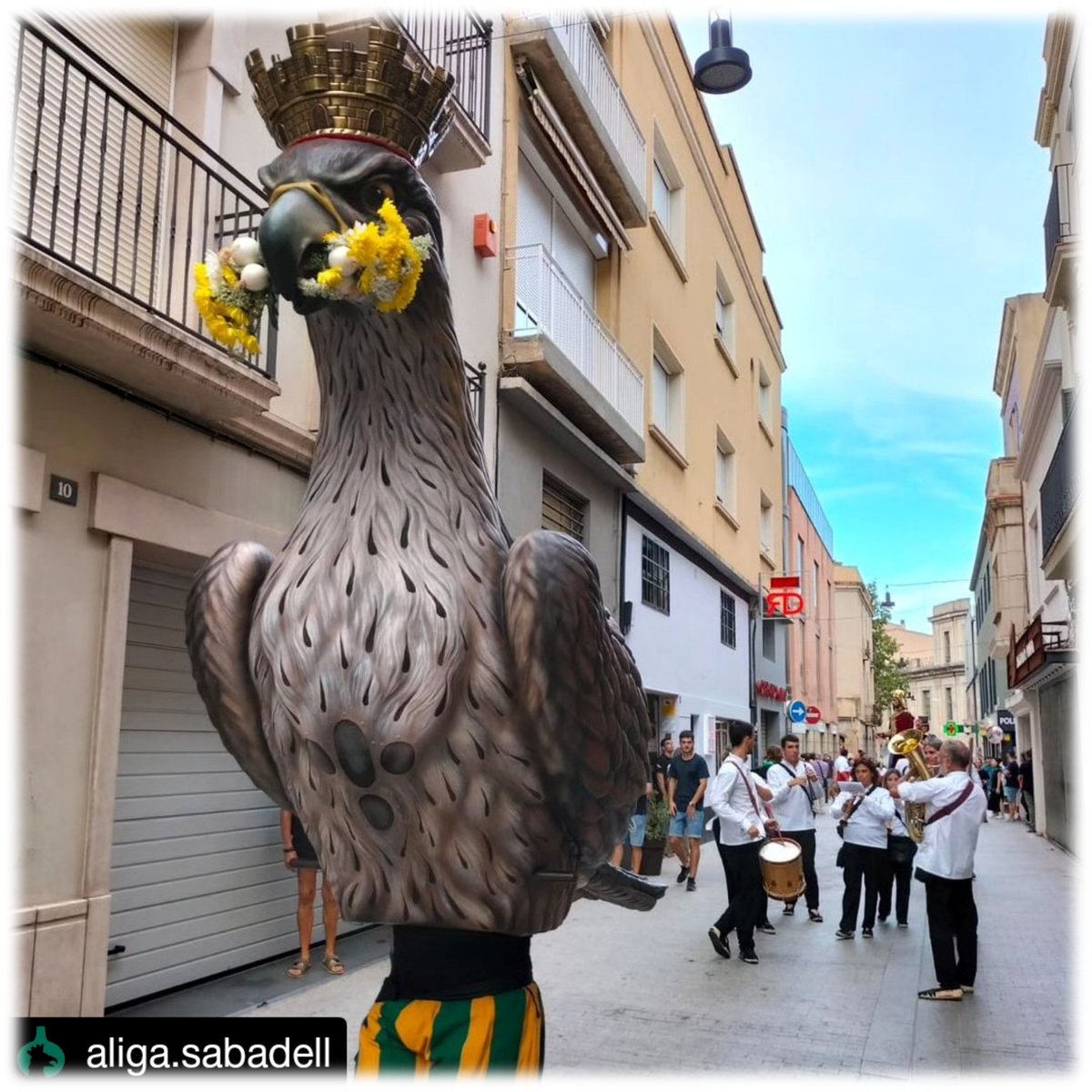 aliguesdecat's tweet photo. #Repost @aliga.sabadell
Seguici d'inici de festa major! 

#àliga #sabadell #fmsbd23 #bestiari #seguici #culturapopular
#AligaDeSabadell #AligaDeCatalunya #AliguesDeCatalunya #AliguesDelsPaisosCatalans #BallDeLAliga #DansaDeLAliga #FiguresZoomorfiques #ImatgeriaFestiva
#Bestiari https://t.co/s4xmxZFQhO