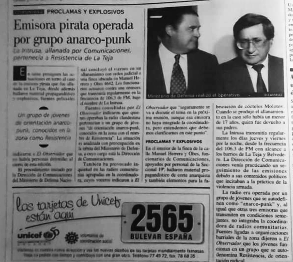 efeacratas's tweet photo. 20 de setiembre de 1996, allanamiento de INTRUSA FM.🧵👇 https://t.co/IrKo2y70rQ
