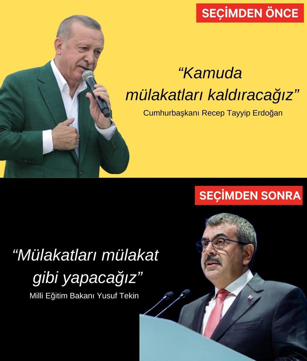OgretmnEtkinlik's tweet photo. Sn. Cumhurbaşkanımız @RTErdogan mülakatın kalkacağını duyurmuştu. Kpss bu kadar zorlu bir süreç iken adayların üç katını çağırıp 45 dakika sözlü ve yazılı bir mülakat uygulamak mağduriyet yaratacaktır.
@Yusuf__Tekin 
@tcmeb
@_cevdetyilmaz
#SözVarMülakatYok https://t.co/hyPRwT9Tjy