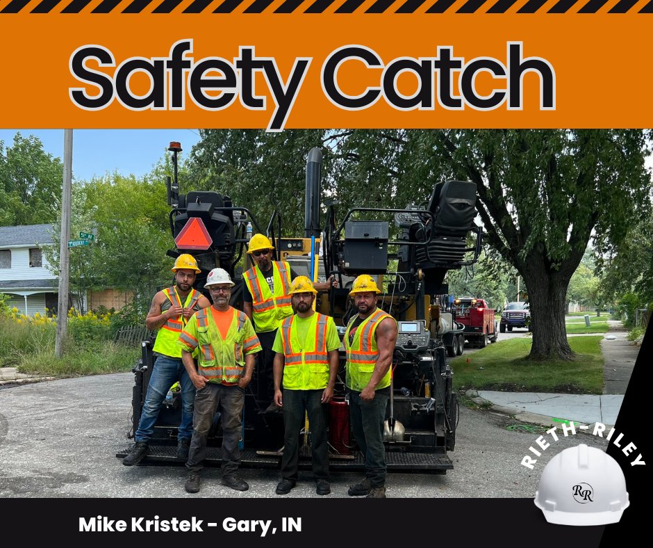rieth_riley's tweet photo. Always be prepared! Mike suggested installing a box on the tar buggy for PPE storage to ensure safety glasses, a face shield, gloves, and a long-sleeved shirt are always available. 🙌 #safetycatch #safety #ppe
📸~ Mike is wearing the white hardhat. https://t.co/k6ISysUime