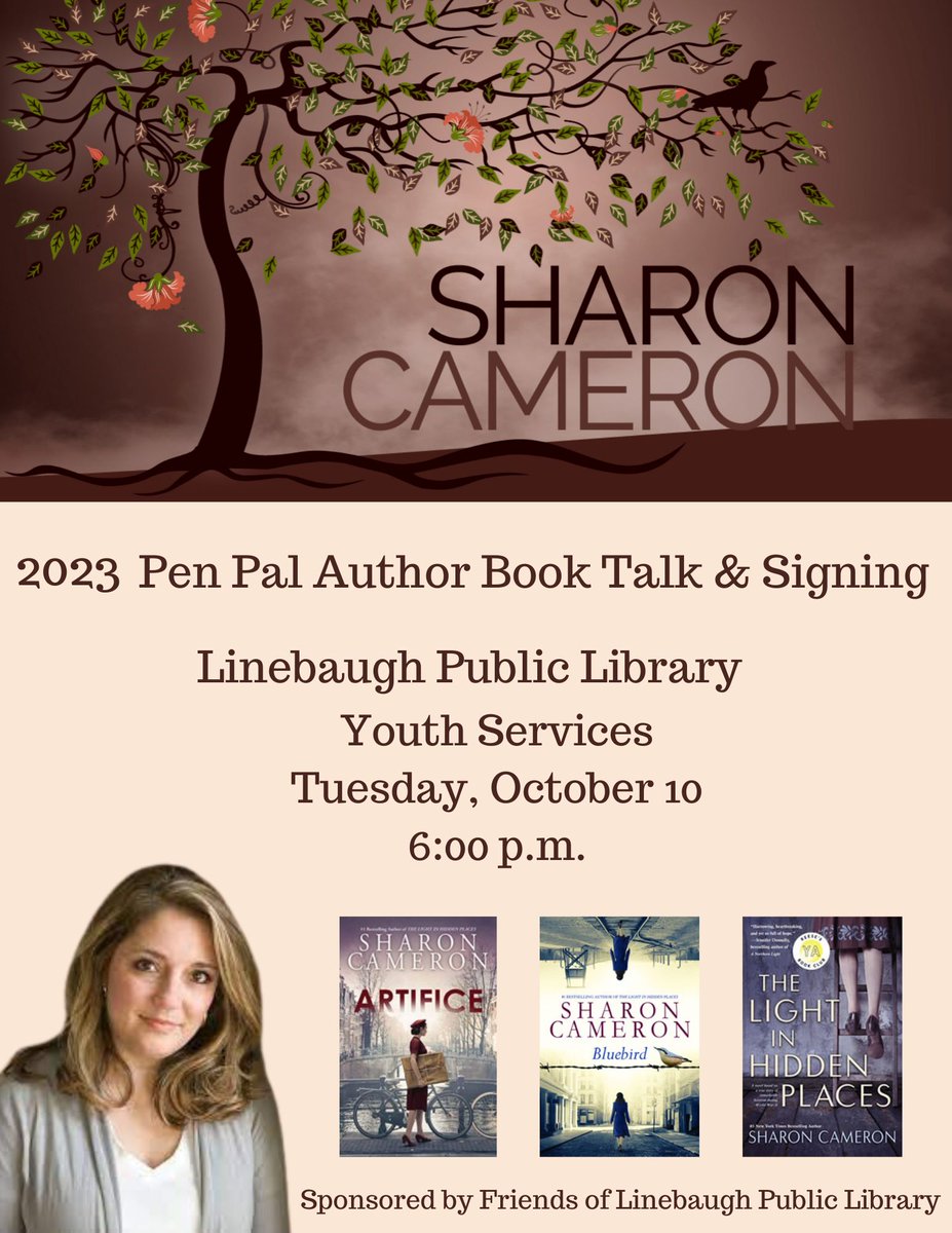 Our Adlit (Adolescent Literature) Book Club is so excited about meeting Sharon Cameron. She is visiting some of the RCS High Schools, thanks to Friends of Linebaugh Library and Read to Succeed. @CameronSharonE, we are so thrilled to have you coming to @SmyrnaBulldog! #onlyoneSHS