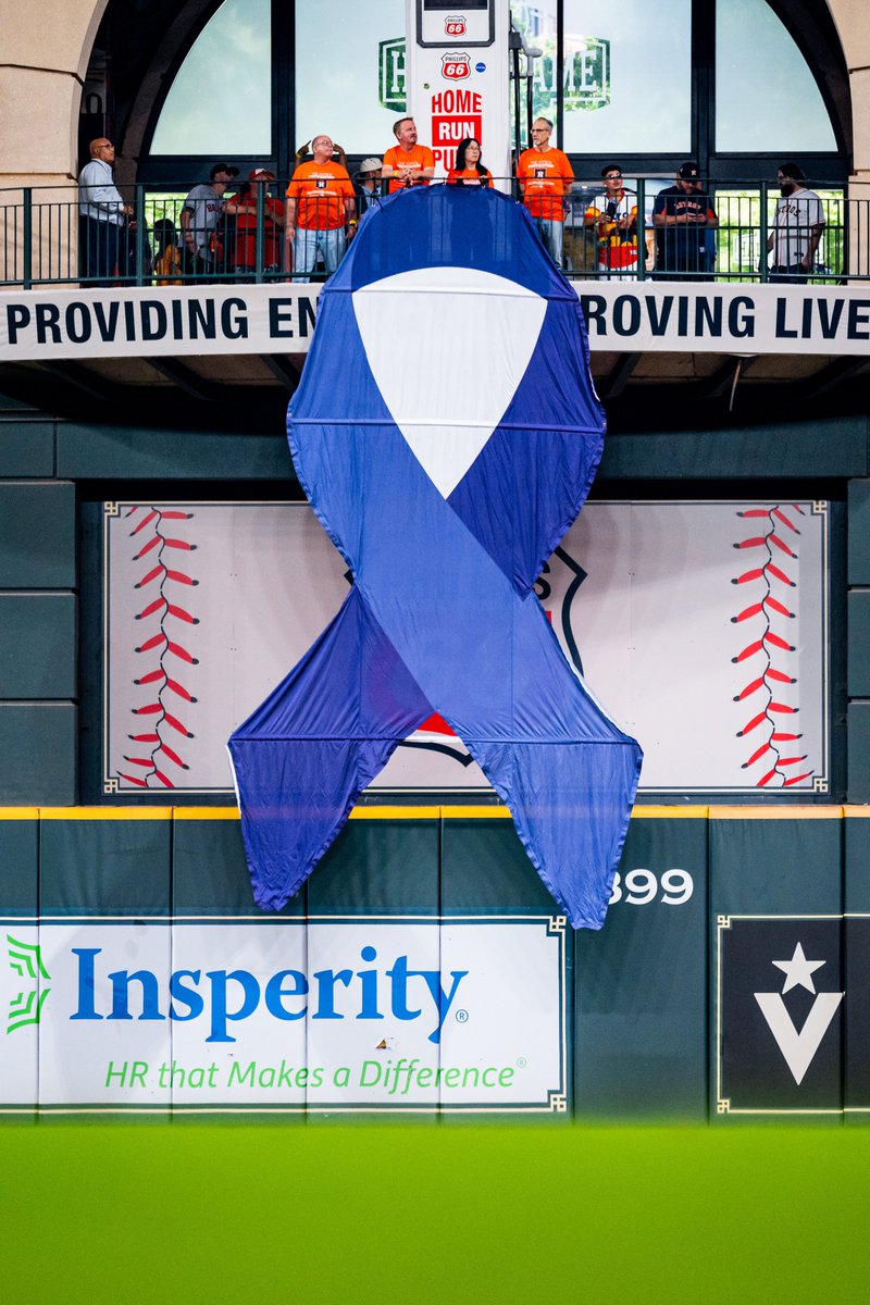 Houston Astros (@astros) on Twitter photo Prior to today's game, we displayed a purple ribbon for domestic violence awareness.
<a href="/AstrosCares/">Astros Foundation</a> focuses on supporting organizations helping to create safer communities through funding, publicizing resource information in restrooms, and hosting events at @MinuteMaidPark. Prior to today's game, we displayed a purple ribbon for domestic violence awareness.
<a href="/AstrosCares/">Astros Foundation</a> focuses on supporting organizations helping to create safer communities through funding, publicizing resource information in restrooms, and hosting events at @MinuteMaidPark.