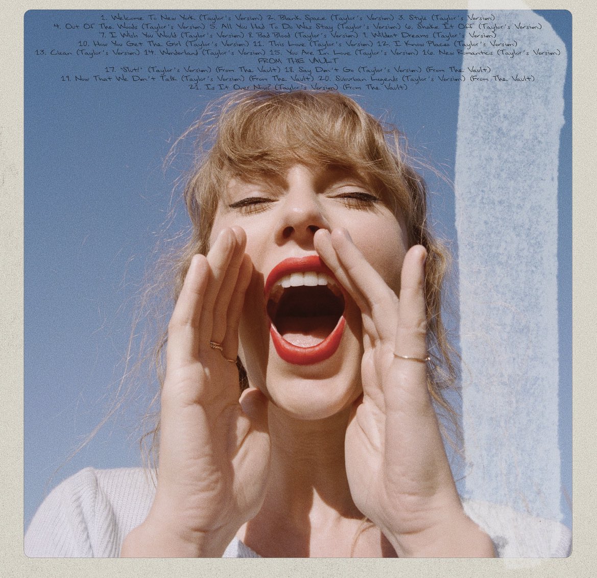 SwiftNYC's tweet photo. Taylor Swift has announced all track titles from the vault on #1989TaylorsVersion  including the 5th track, “SLUT!” 🥹✨

Here are the covers for all 4 album versions! https://t.co/cEmlYOaKv2