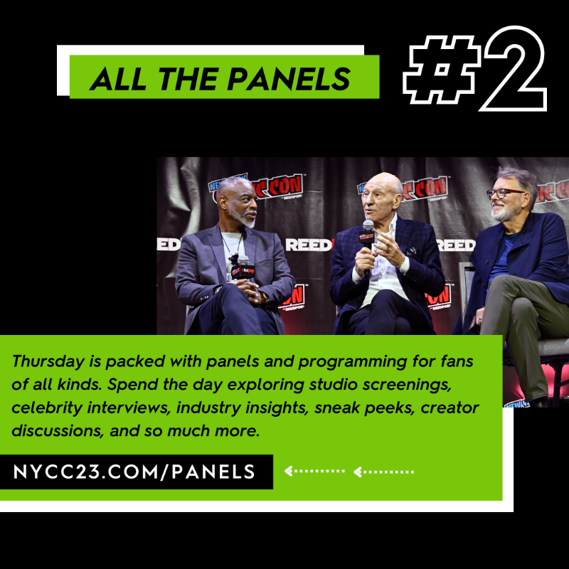 NY_Comic_Con's tweet photo. 3 WEEKS ‘TILL NYCC: Will we see you there? 👀 If you’re on the fence, we’ve got five *excellent* reasons why you (yes, YOU) should be there on Day One. Join us on Thursday, October 12 in NYC 💥