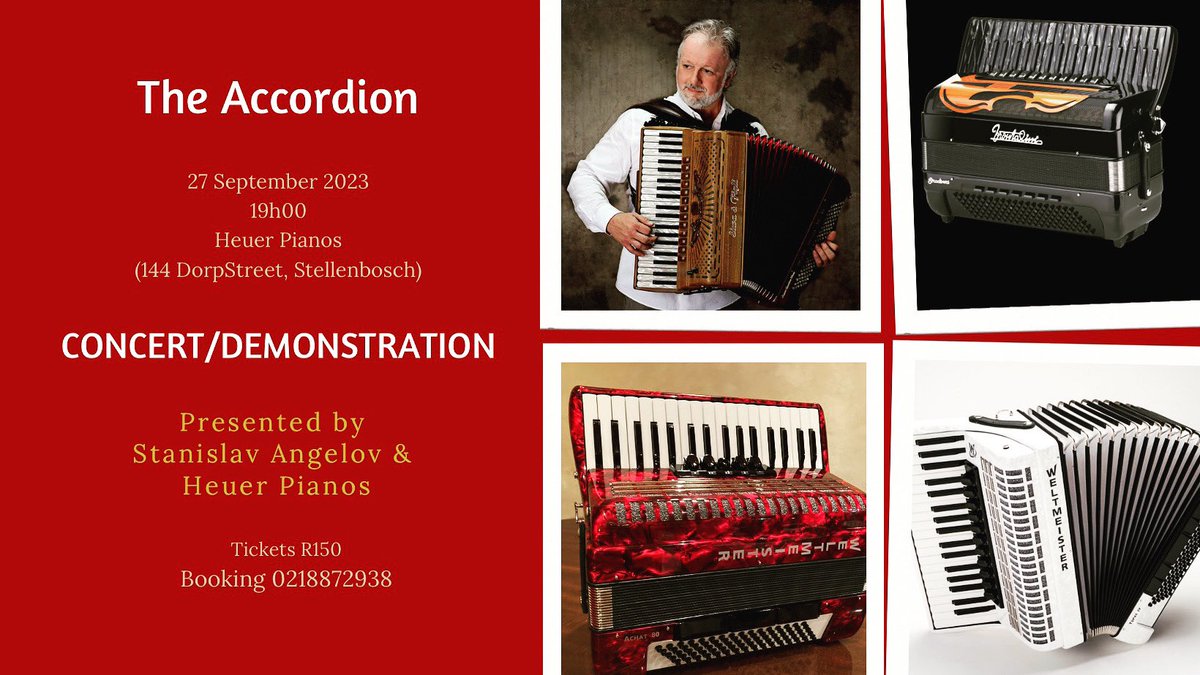 27 Sept (Wednesday) 7pm at #HeuerPianos #Stellenbosch <a href="/SboschVisio/">Stellenbosch Visio</a> <a href="/ShowMeStellies/">ShowMe Stellenbosch</a> <a href="/VisitStellies/">Visit Stellenbosch</a> <a href="/Winelands/">Marlize Stander</a> <a href="/sa_artists/">SA-ARTISTS</a> <a href="/DarlingM4A/">Darling Music 4 All</a>