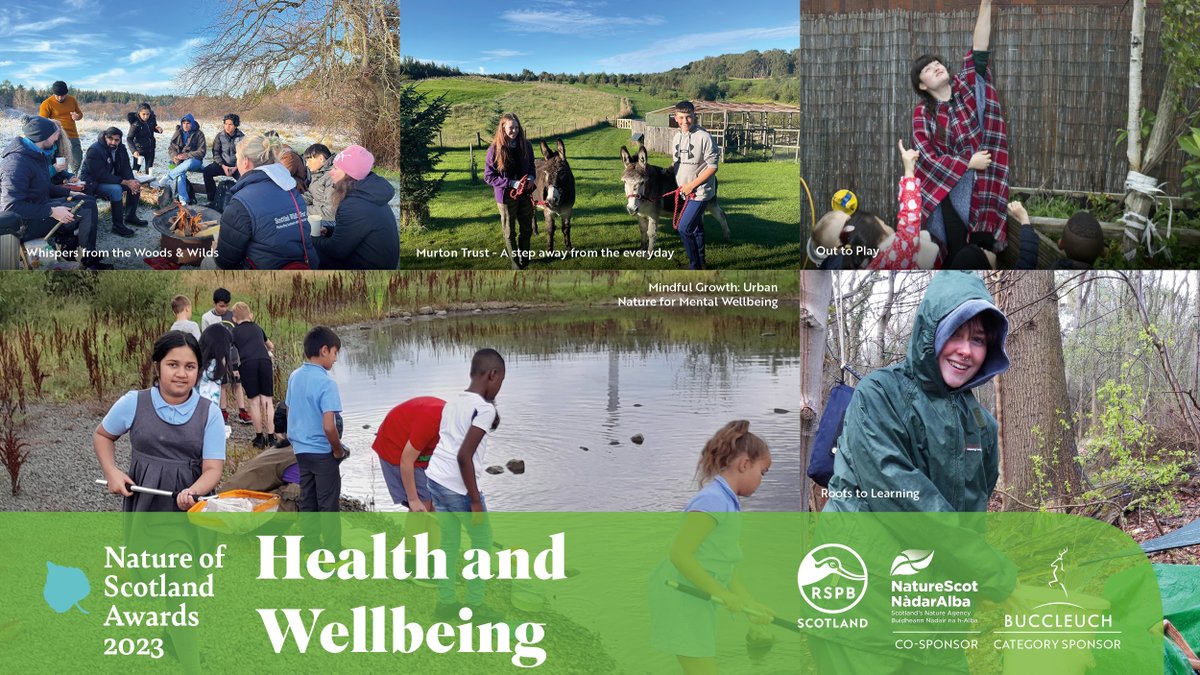 🌱This year's #NatureOfScotland finalists for the Health and Wellbeing award are such an inspiring bunch - congratulations!👏