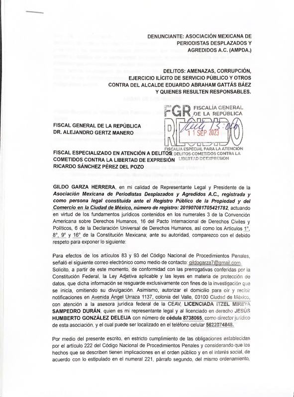 Apoyemos a los verdaderos periodistas 
Nuestros periodistas han sido perseguidos cada día por  @lopezobrador_ y @PartidoMorenaMx 

✍🏻👇🏻@AlertaAMPDA
 #ComunicadoDePrensa #Tamaulipas #CdVictoria Se procedió a denunciar ante @FGRMexico al alcalde @SoyLaloGattas y a funcionarios de…