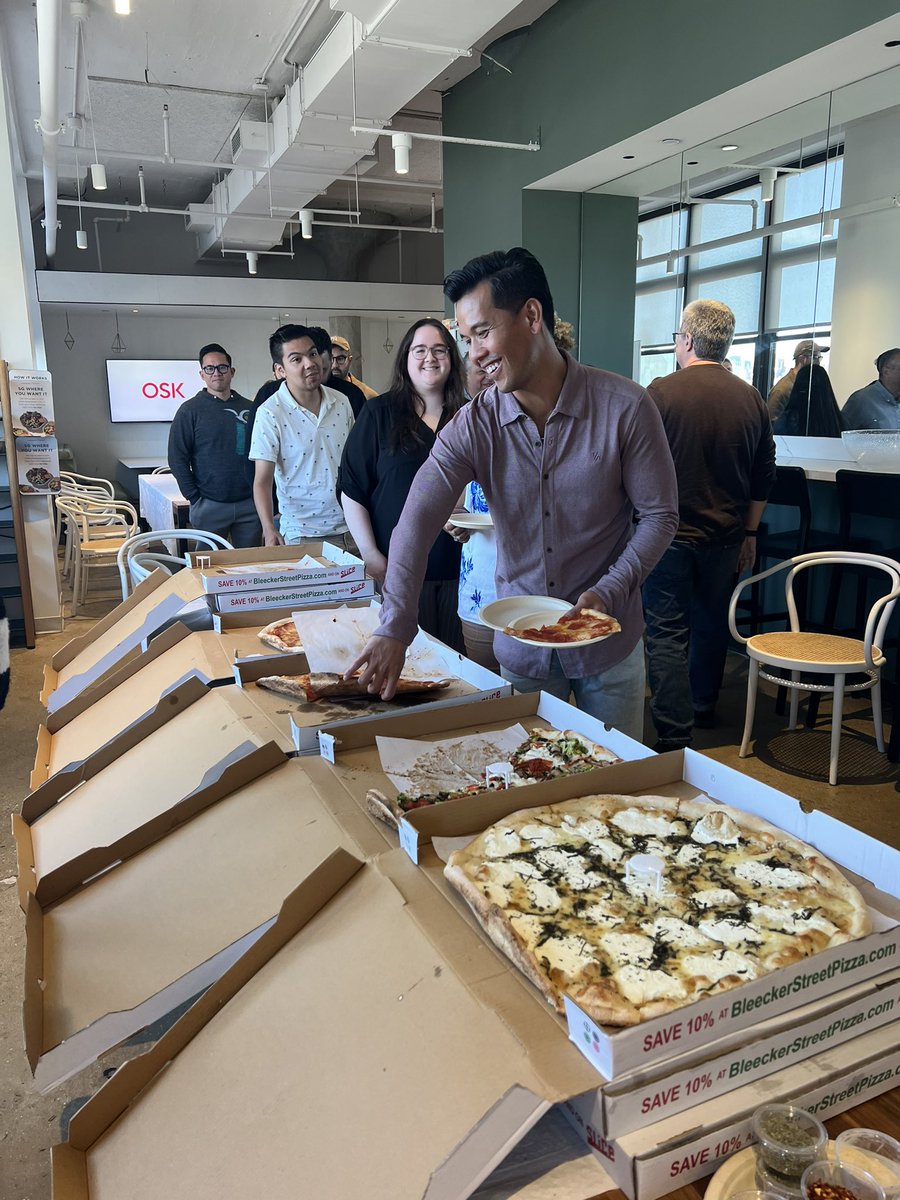 Nothin cheesy about 200 people celebrating #NationalPepperoniPizzaDay in the only acceptable fashion #themerkleylife