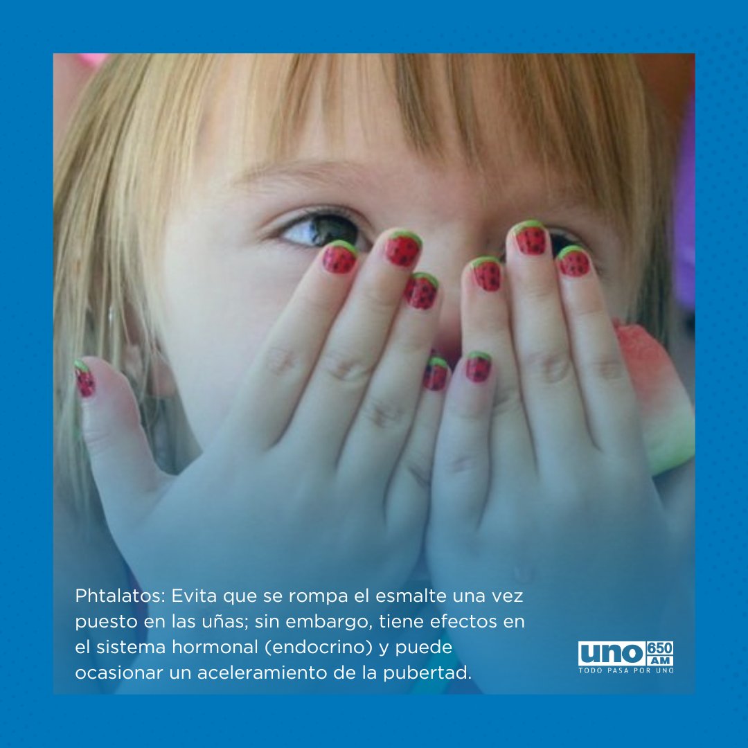 treintamastv's tweet photo. 🔴IMPORTANTE🙌🏻

📌El pediatra Robert Núñez, utilizó su cuenta de "X" para hablar acerca de los riesgos que puede generar el pintar las uñas a las niñas, ya que muchos de los productos contienen sustancias que pueden afectar su desarrollo.

👉🏻Indicó que las menores tienden a absorber más rápido y en mayor cantidad estas sustancias, porque se encuentran en periodo de crecimiento.

▶️Deslizá y enterate más...

#NoticiasUNO | #650AM