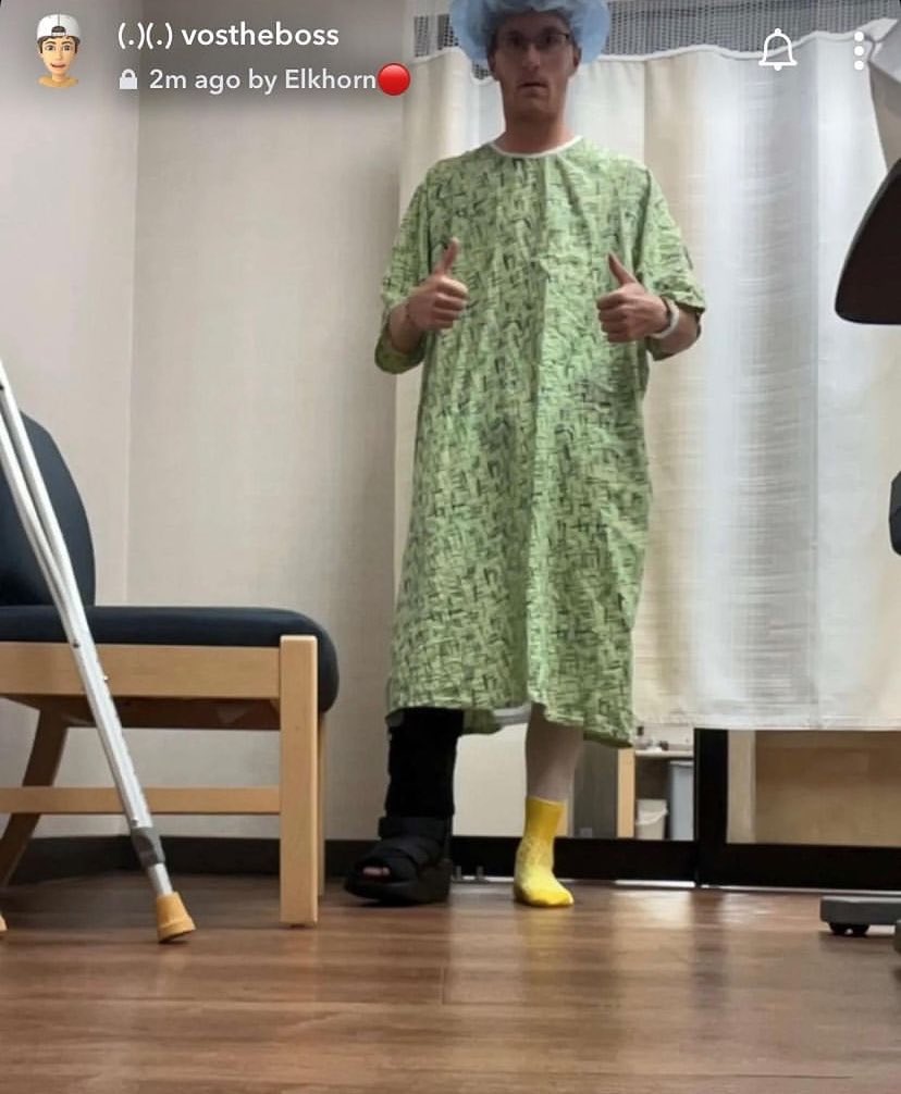 NWUMensSoccer's tweet photo. A successful morning for @calebvos3 Rest up and we will see you back with us next week! #pwolfnation #pinsandneedles https://t.co/tpvfZcu55R