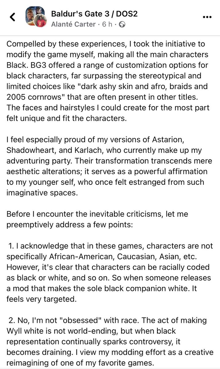 SqueakinglyJen's tweet image. Love this! @larianstudios #BG3 Mod making all the companions black