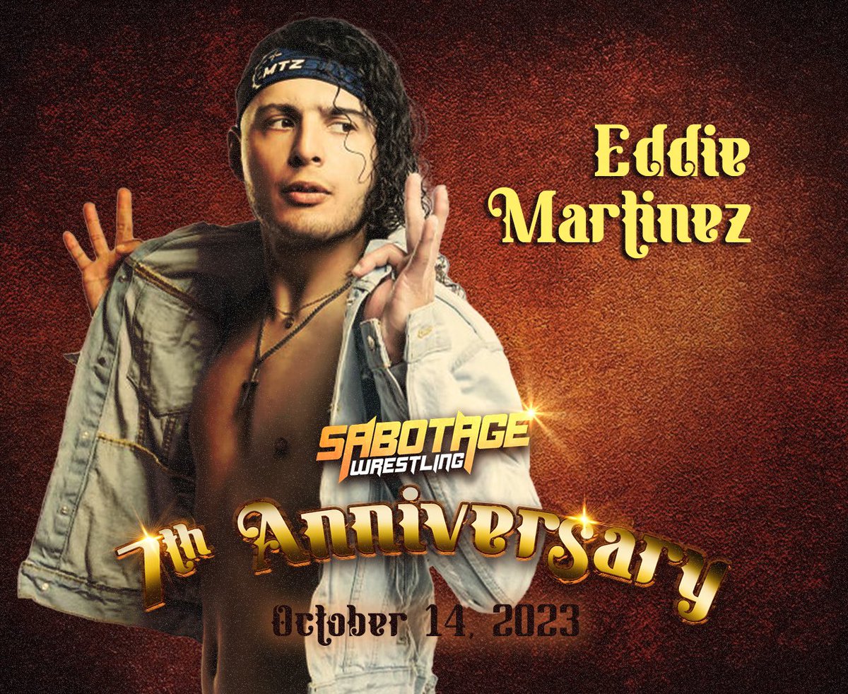 Eddie Martinez debuts at our 7 Year Anniversary show on October 14 in Buda, Texas at <a href="/pinballzkingdom/">Pinballz Kingdom</a>!

🎟️: tinyurl.com/SABTIX