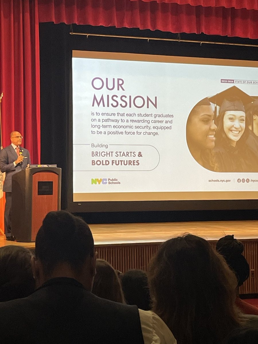 Today’s NYCPS State of our Schools address was an energizing reminder of the critical work ahead. It is an honor and a privilege to serve the students of our great city. The best is yet to come! <a href="/TheDSCW/">Office of Community Supports and Wellness</a> @NYCDOEwellness <a href="/NYC_CommSchools/">NYC Community Schools</a>