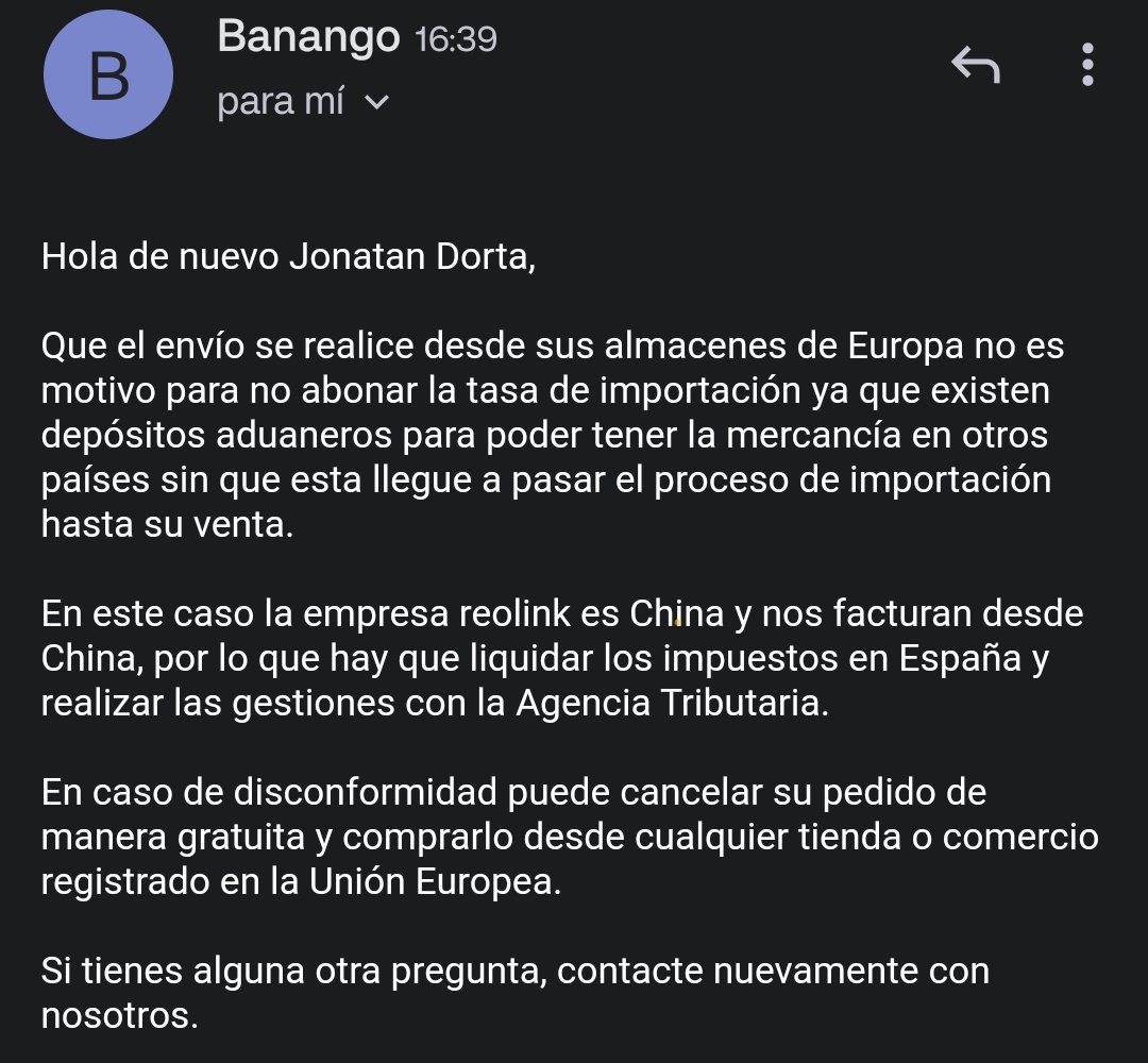 JDorMar's tweet photo. Hola @facua y @consumidores a ver si me podéis ayudar con el recargo que quiere  cobrar @Banango_app. Intento comprar un producto de fabricante chino con almacén en Alemania, en la web del fabricante indican que los productos con destino España salen de Alemania. Es procedente? https://t.co/G9aHrbaFLC