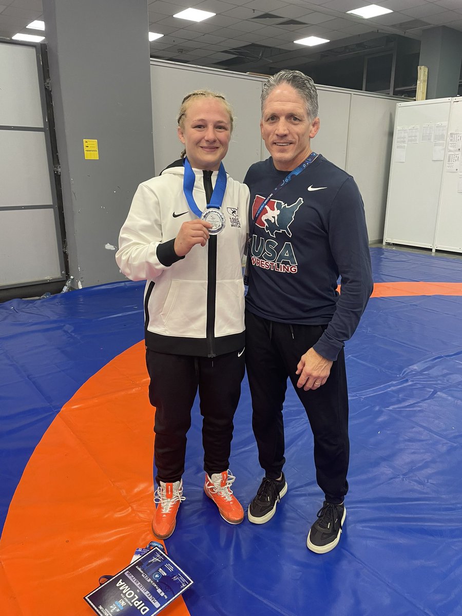 Congrats to Macey Kilty and coach Troy Steiner for coming home from Belgrade with a silver medal! 🥈