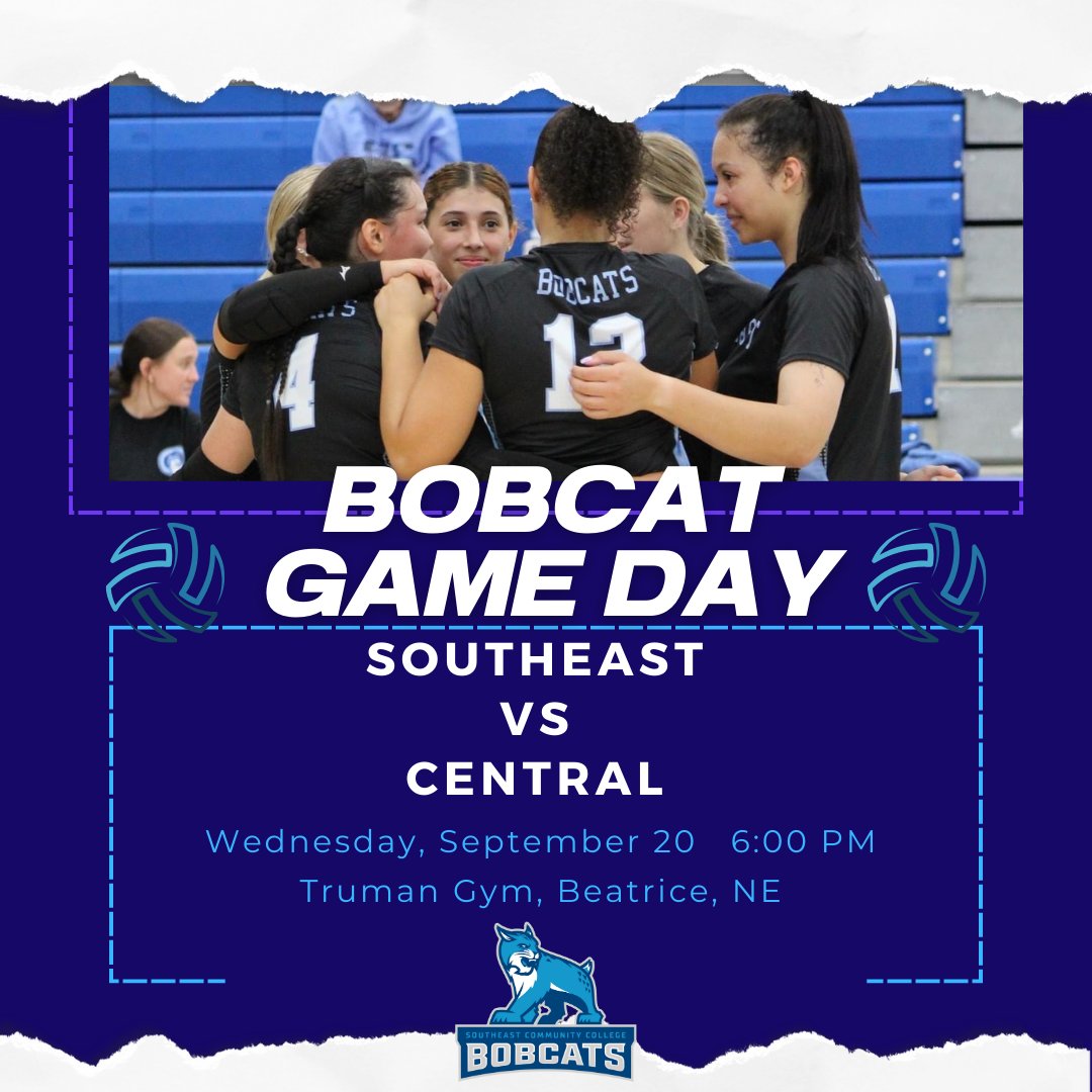 The Bobcats host the Central Raiders tonight in Truman Gym!!  Region 9 play begins TONIGHT!!

🆚🤠Central Raiders
📍Truman Gym, Beatrice Campus
🕕6:00 p.m.
#GoBobcats #gocatvb🐾🏐