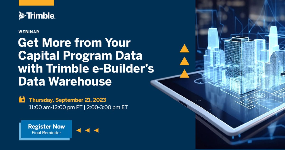 Don't forget to register for tomorrow's webinar! bit.ly/3Ri3LSK

You'll also learn how identify the common business drivers for analyzing capital project data in conjunction with financial, space planning and/or maintenance data. 

#ALM #DPD #Datawarehouse