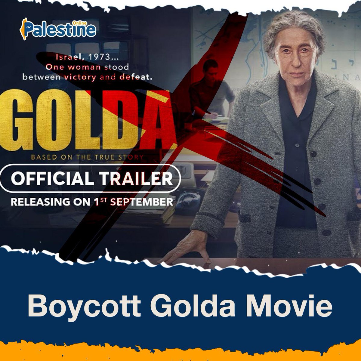 Because voices make a difference, kindly sign this petition urging everyone to boycott the Golda movie, which celebrates the racist history of Golda Meir, the former PM of Israel. #BoycottGolda The link: chng.it/rSWvr6ww