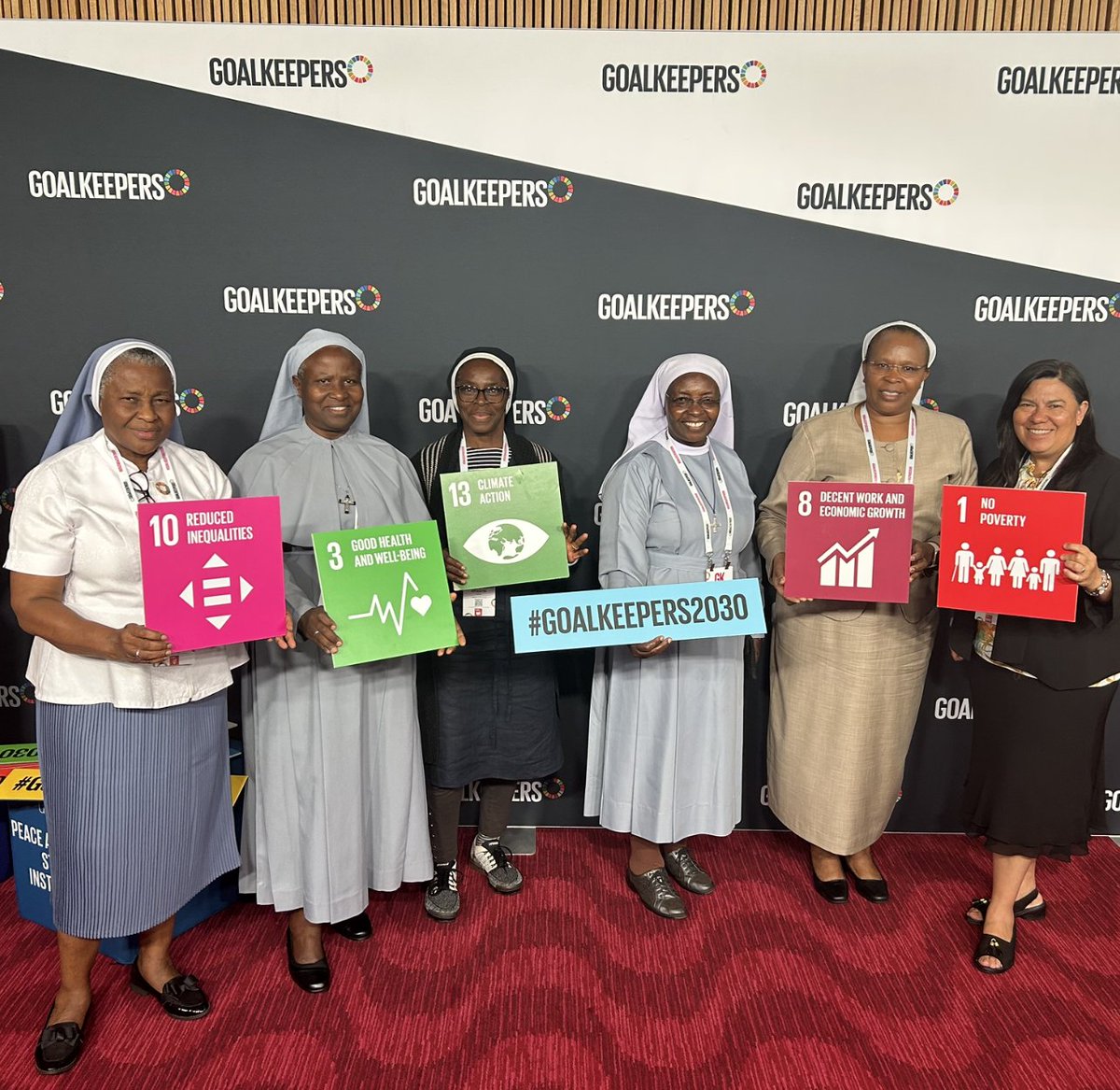 hiltonfound's tweet photo. Catholic sisters are committed leaders &amp; advocates locally &amp; globally. Our Catholic Sisters initiative and the Women in Faith Leadership Fellowship attended @gatesfoundation's #Goalkeepers2030 where important discussions about women’s empowerment and education took place. https://t.co/7Iyfy4kFLW