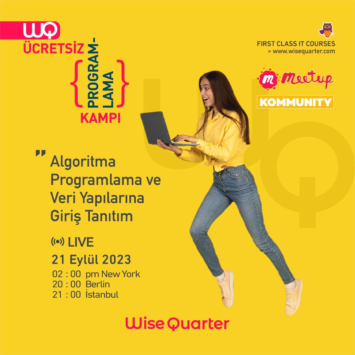 wisequartertr1's tweet image. 📣 PROGRAMLAMA KAMPI BAŞLIYOR!

📌 Eğitmenlerimizden Murat Babayiğit ile birlikte programlama kampına başlıyoruz. Bu kampta her hafta birbirinden farklı konular ve dersler sizleri bekliyor. ++

#kommunity #meetups #programming #Java