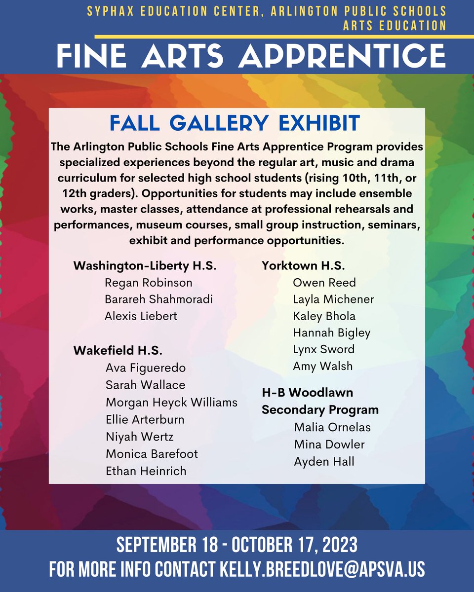 APS Arts Education (@apsarts) on Twitter photo Come by the Syphax Education Center and view artwork done by students participating in the Fine Arts Apprentice Program <a href="/APSArts/">APS Arts Education</a> #APSArtsSimplyTheBest #EveryAPSStudent Come by the Syphax Education Center and view artwork done by students participating in the Fine Arts Apprentice Program <a href="/APSArts/">APS Arts Education</a> #APSArtsSimplyTheBest #EveryAPSStudent